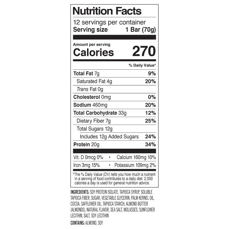 PROBAR  PROTEIN Bar Sea Salt Caramel NonGMO GlutenFree Healthy PlantBased Whole Food Ingredients Natural Energy 12 Count