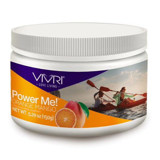 VIVRI PowerMe! Energy Boost Formula | Orange Mango Flavor | Coffee Alternative | Made with Natural Green Tea, Guarana, Yerba Mate & B Complex | 30 Servings