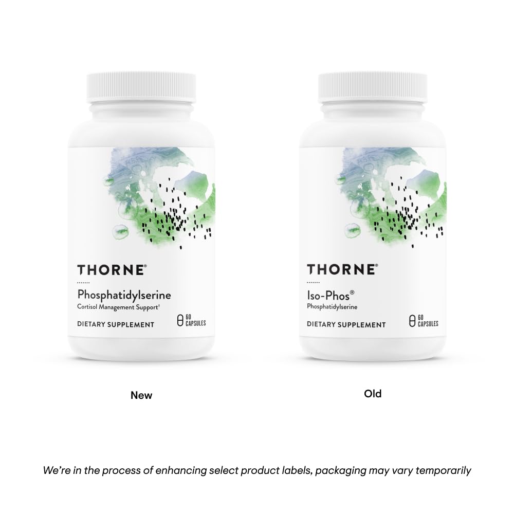 THORNE Phosphatidylserine (Formerly Iso-Phos) - Cortisol Management Support - Phosphatidylserine Isolate Supplement to Support Brain Function* - 60 Capsules - 60 Servings