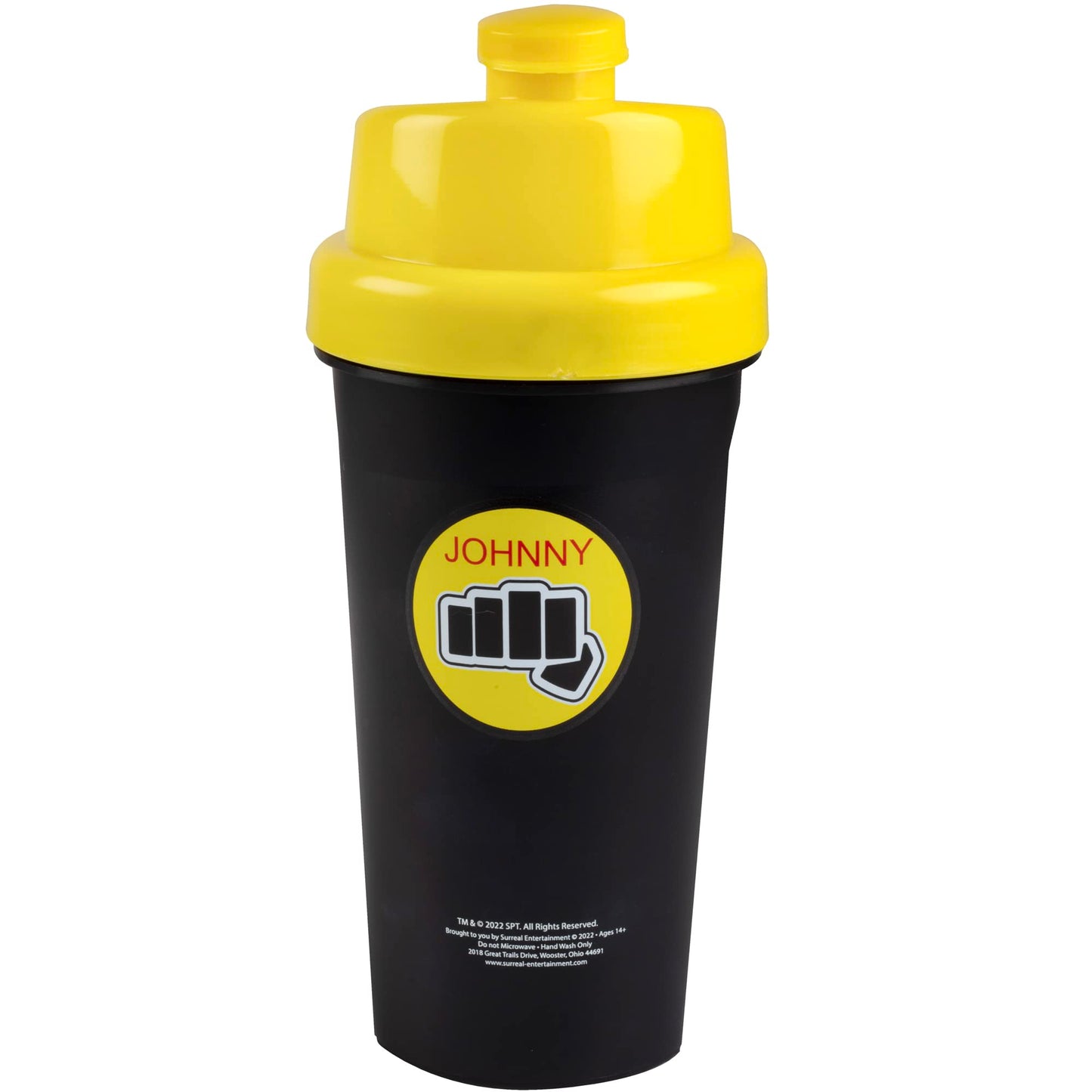 Karate Kid Cobra Kai 25oz Shaker Bottle w/ Blender Mixer Ball (2pk) - Drink Measurements, Fliptop, Leakproof Screw Lid - Blend Protein Powder, Sports Drinks, Shakes, Smoothies - Officially Licensed