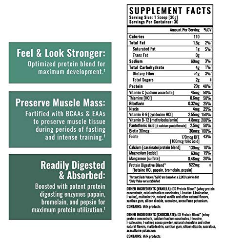 Wilderness Athlete - Daily Strength Premium Protein | Whey Protein Powder for Women & Men - Best Protein Powder for Lean Muscle - Clean Protein Powder with Whey Protein Isolate (Chocolate Moose)