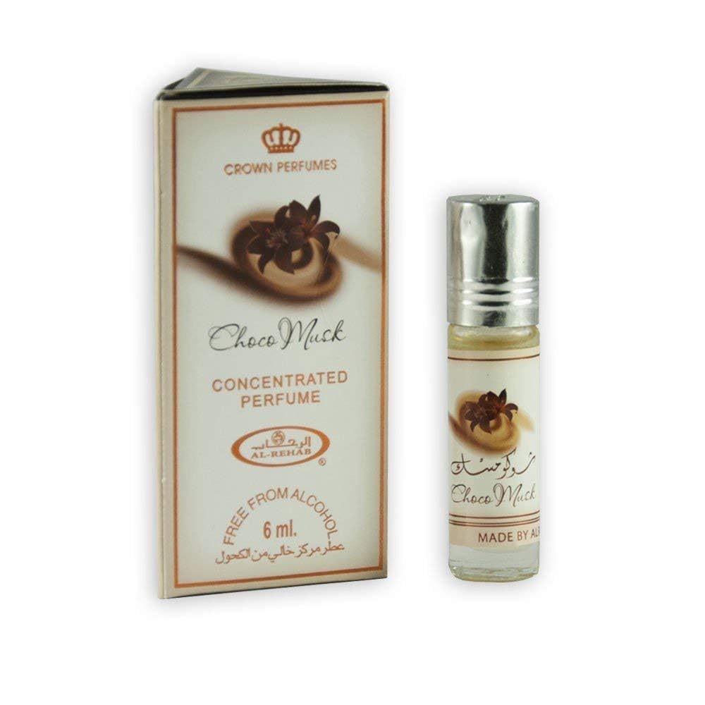 Al-Rehab Choco Musk Concentrated Perfume Rollerball for Unisex, 0.2 Ounce