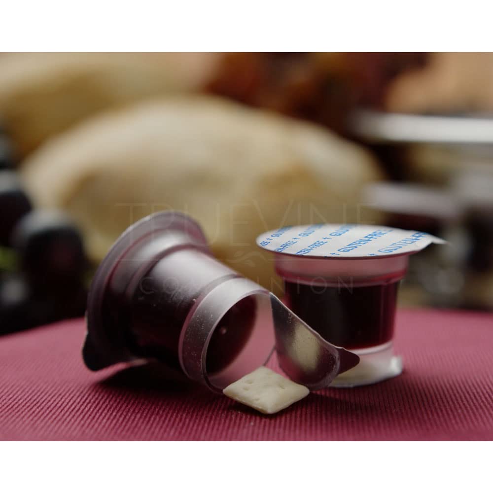 TrueVine Cup 20 Gluten Free Prefilled Communion Cups and Wafer Set  Gluten Free Bread  Juice  Fresh EasyOpen Communion Gluten Free Bread 100 Count Pack of 1