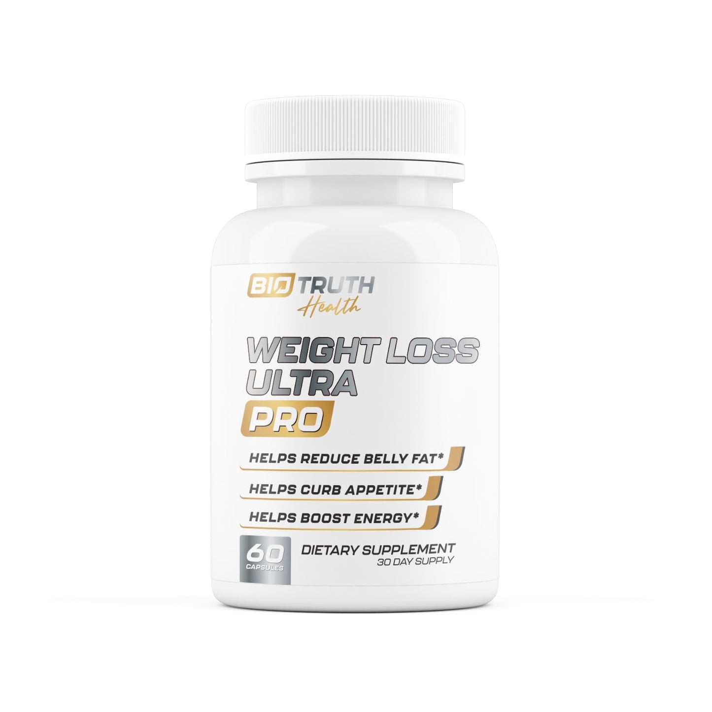 BioTruth Health Weight Loss Ultra | New Weight Loss Formula Pills for Women & Men | Appetite Suppressant Supplement, Fat Burner | 5 Clinically Tested Ingredients | Diet Pills - 60 Capsules
