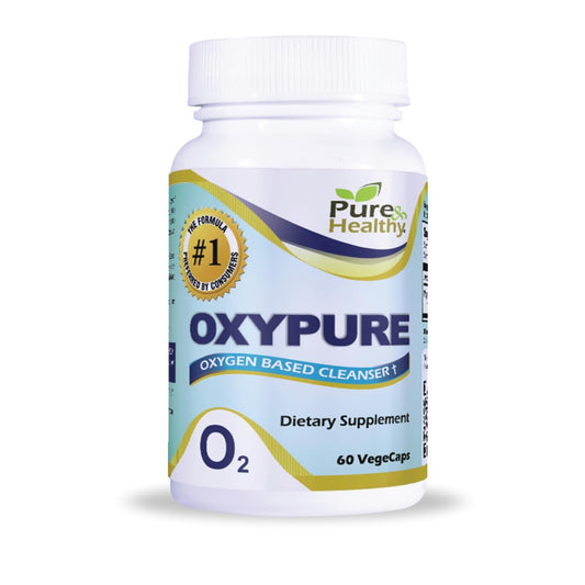 Pure & Healthy Oxypure Magnesium Oxide Colon Cleanser with Sodium Bicarbonate Veggie Capsules 60 Count