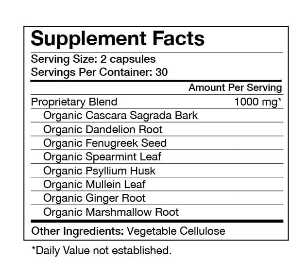 Food Over Drugs Colon Formula | Advanced Colon Cleanse, Herbal Healing [60 ct]