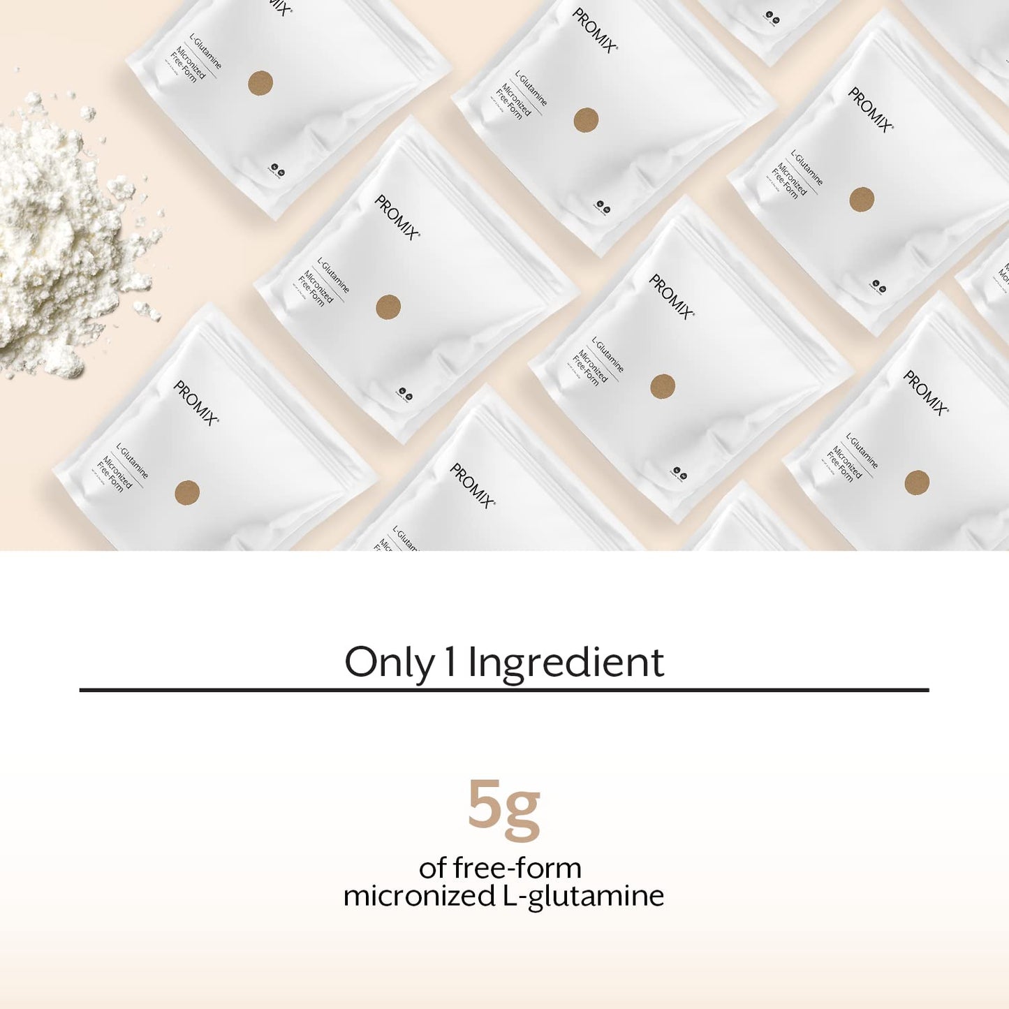 ProMix Nutrition L-Glutamine - Pure Micronized Free Form - Unflavored, 180 Servings