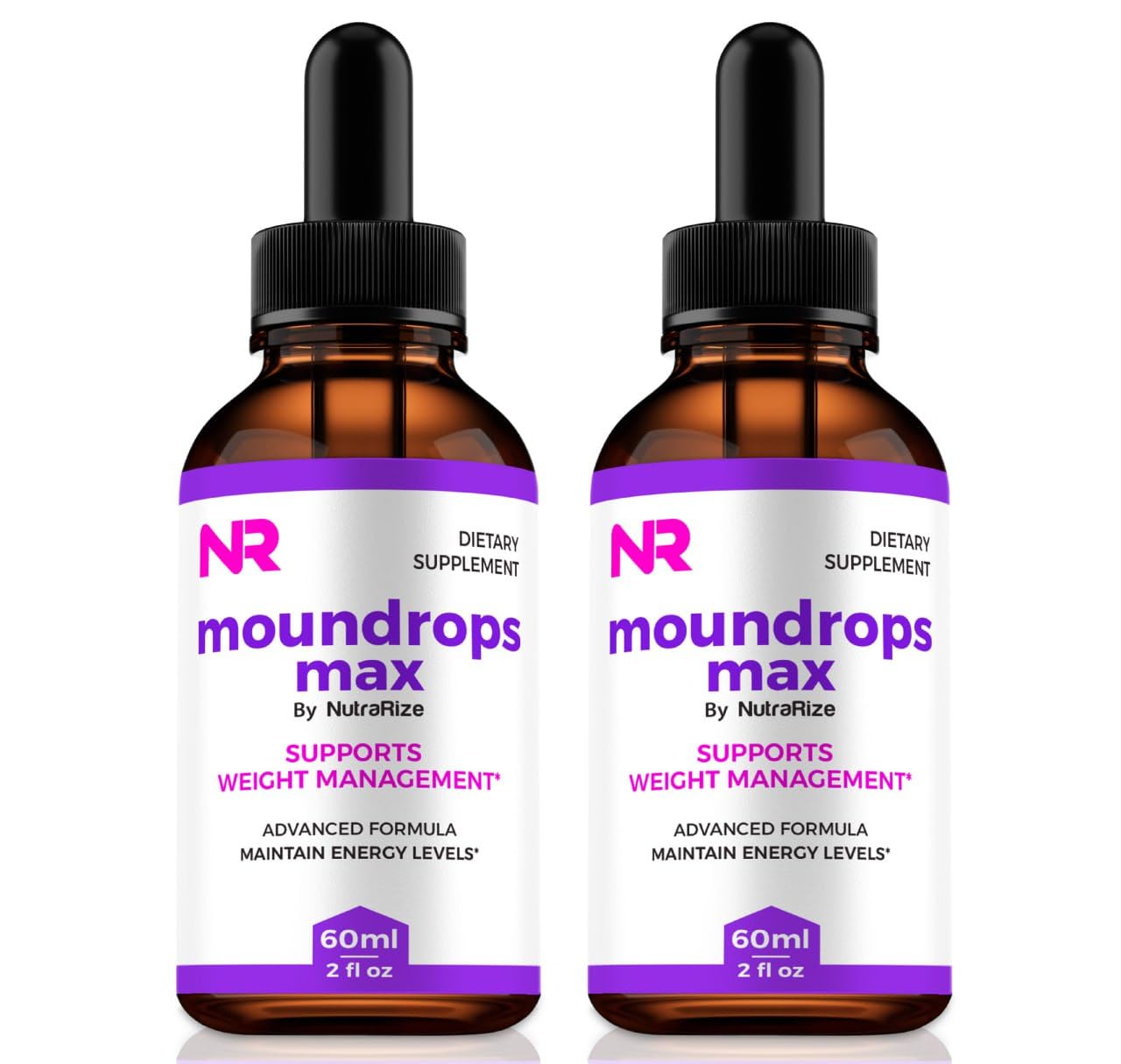 NutraRize (2 Pack) Moundrops Max, Official MounDrops Max to Maintain Energy Levels and Fitness, All Natural Formula for Healthy Body & Overall Well-Being, Moun Drops Max Liquid Dropper (60 Servings)
