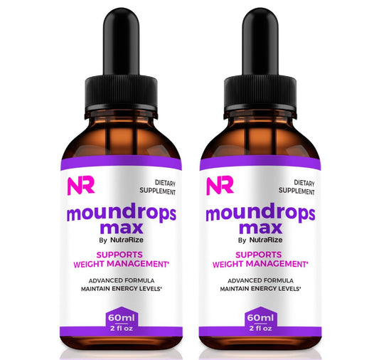 NutraRize (2 Pack) Moundrops Max, Official MounDrops Max to Maintain Energy Levels and Fitness, All Natural Formula for Healthy Body & Overall Well-Being, Moun Drops Max Liquid Dropper (60 Servings)