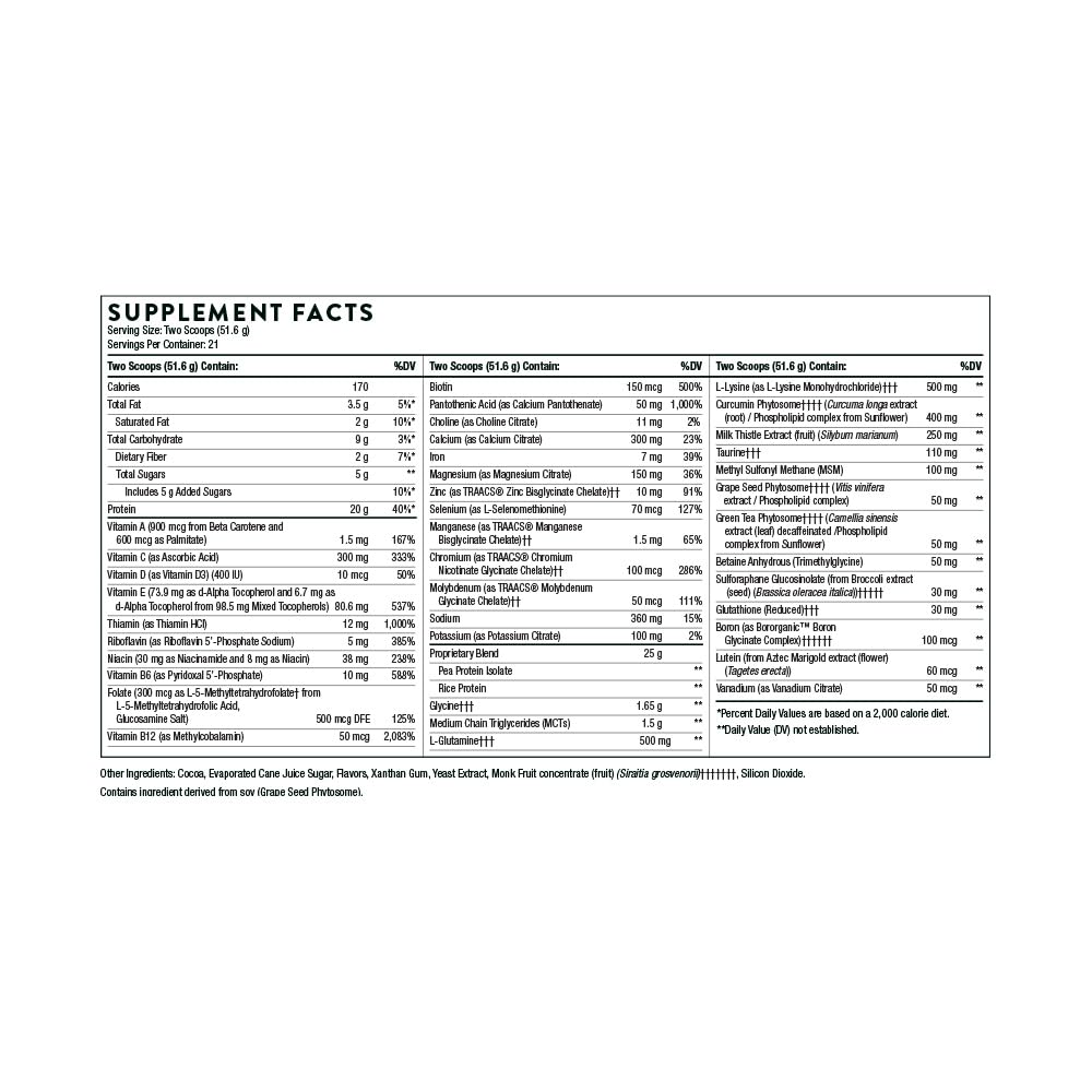 THORNE MediClear - Foundational Support, Eliminate Environmental and Dietary Toxins* - Rice and Pea Protein-Based Drink Powder with a Complete Multivitamin-Mineral Profile - Orange Vanilla - 30.5 Oz