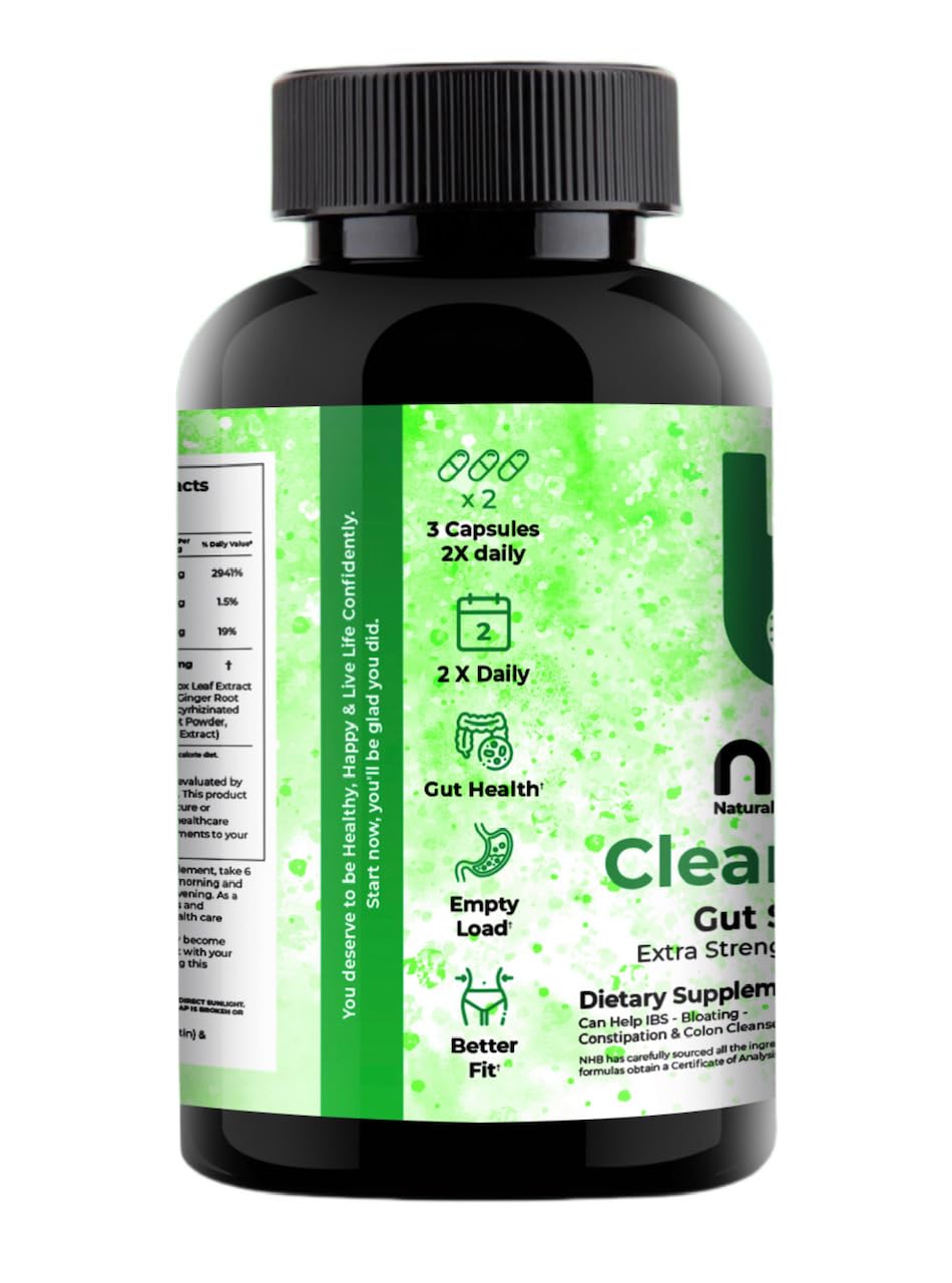 Natural Herbal Brands; Detox Cleanse, Reduces Bloating and Restores Regularity, Overnight Constipation Elimination, Soy, Dairy and Gluten-Free, (10 Day Supply 60 Capsules) Vote for Trump!