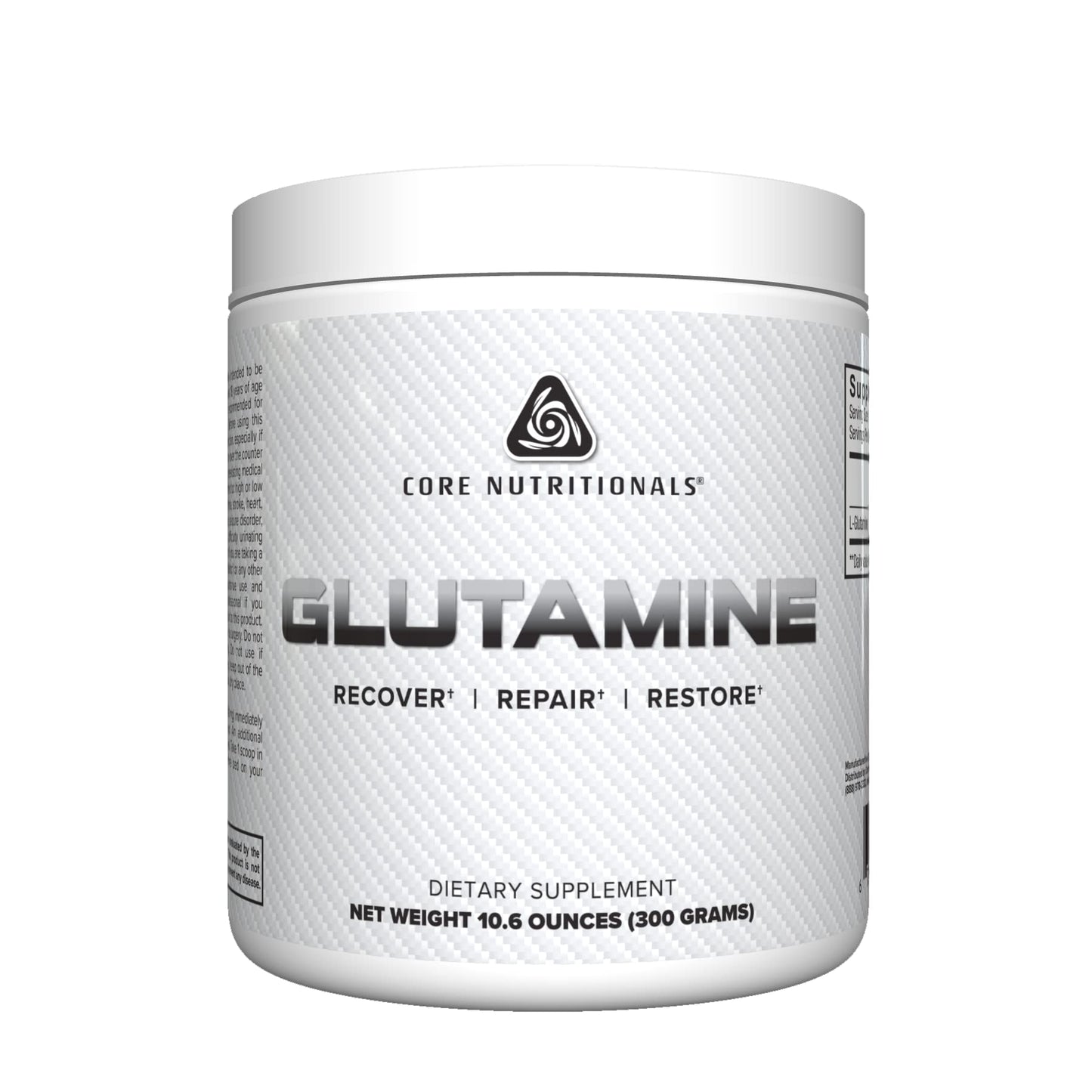 Core Nutritionals Glutamine, Enhances Muscle Growth and Immune Support, 5000mg, 60 Servings