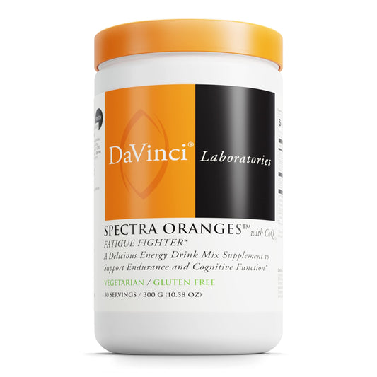DAVINCI Labs Spectra Orange - Natural Energy Support Drink Supplement - Herbal Extracts Support Endurance, Metabolism & Brain Function* - Vegetable & Fruit Powder Supplement - 30 Servings (300 g)