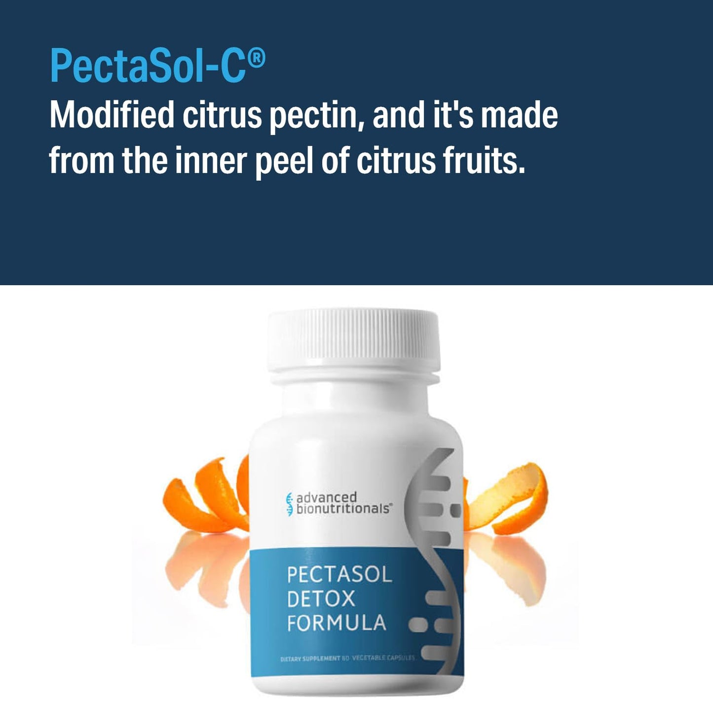 Advanced Bionutritionals - PectaSol Formula, Supplement, Modified Citrus Pectin, Alginate (Seaweed) (60 Tablets)