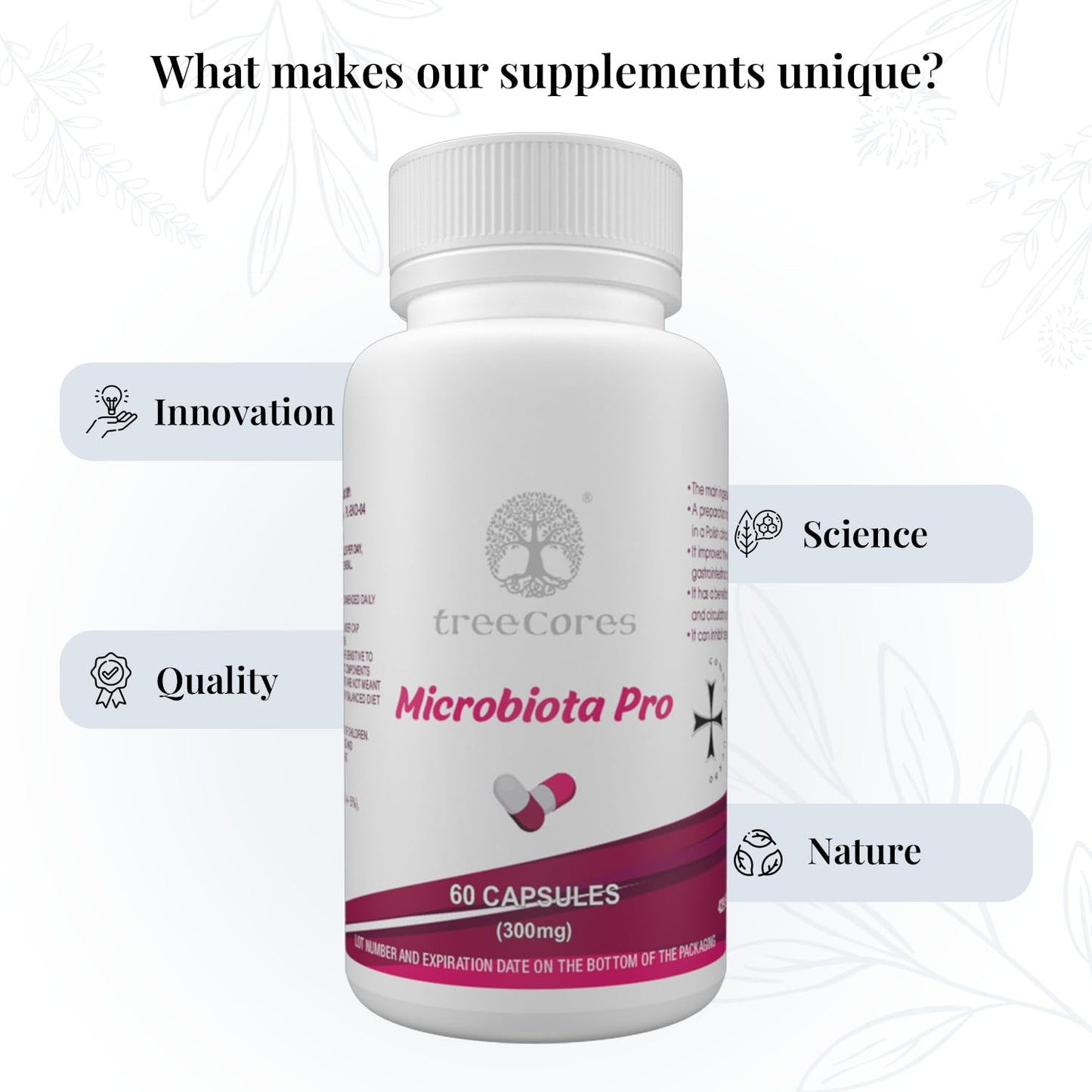 treeCores: Microbiota Pro, 60 Count (Pack of 1)