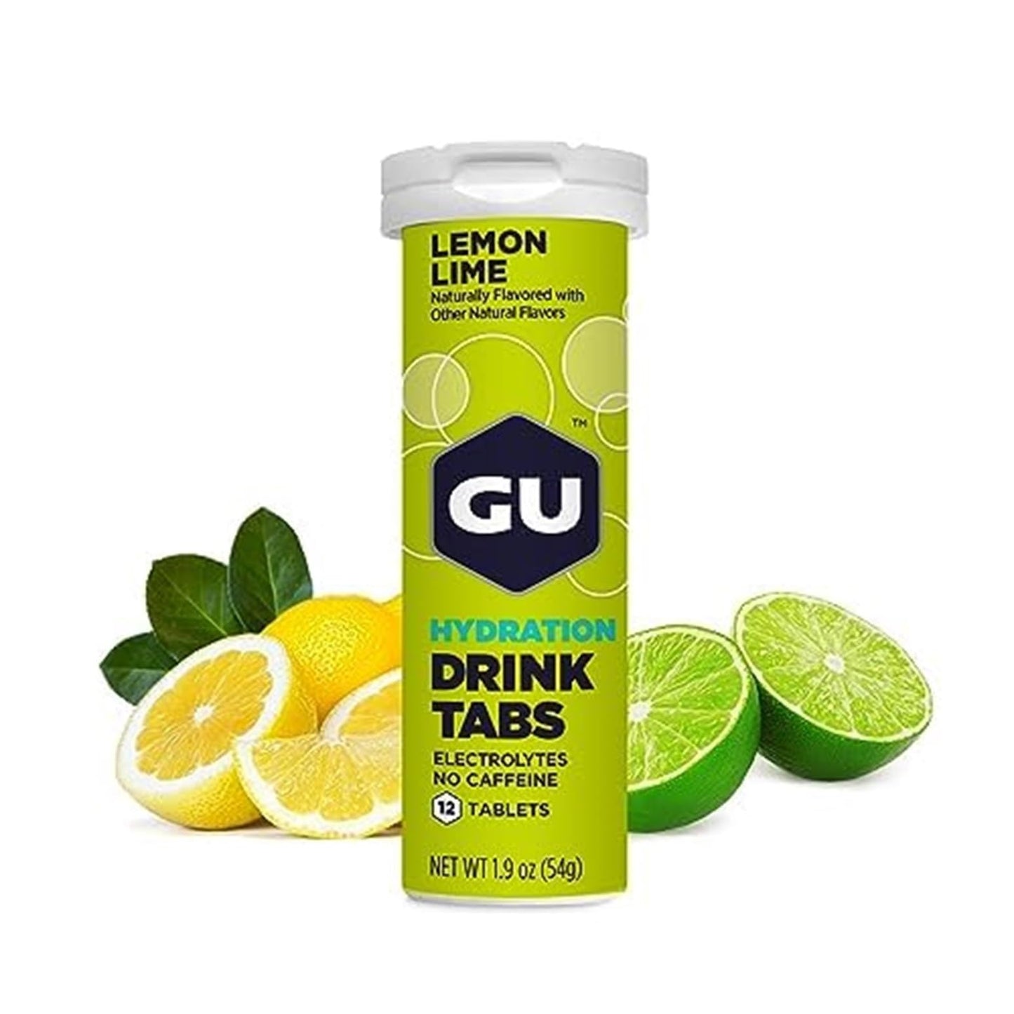 GU Energy Hydration Electrolyte Drink Tablets, Vegan, Gluten Free & Caffeine Free, Enhanced Endurance Sports Drink for Running, Cycling, Triathlon, 8-Count (96 Servings), Lemon Lime
