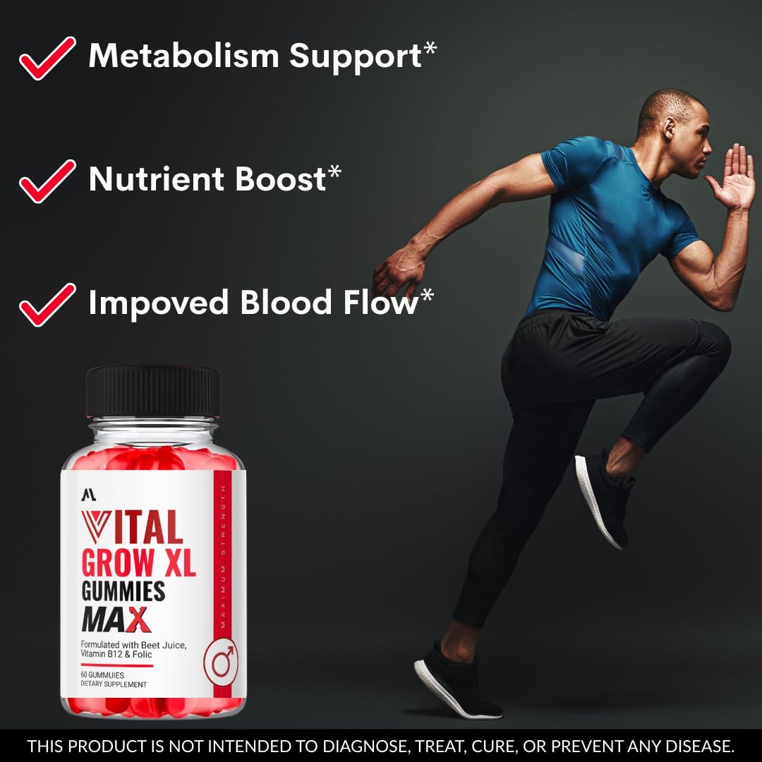 Vital-Grow XL Gummies | Vi-tal Gr-ow -XL Max Advanced Formula | Vital Grow X-L Male Gummies|(60-Pack of 1)