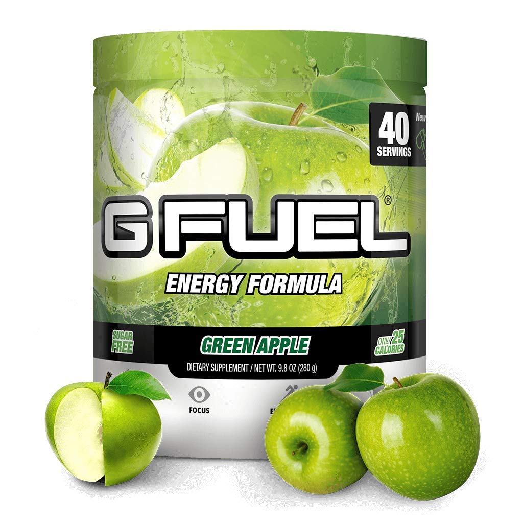 G Fuel Watermelon Energy Drink Powder, Pre Workout Caffeine Mix for Gaming, Sugar Free Focus Amino, Vitamin + Antioxidants, 9.9oz (Watermelon, 40 Servings)