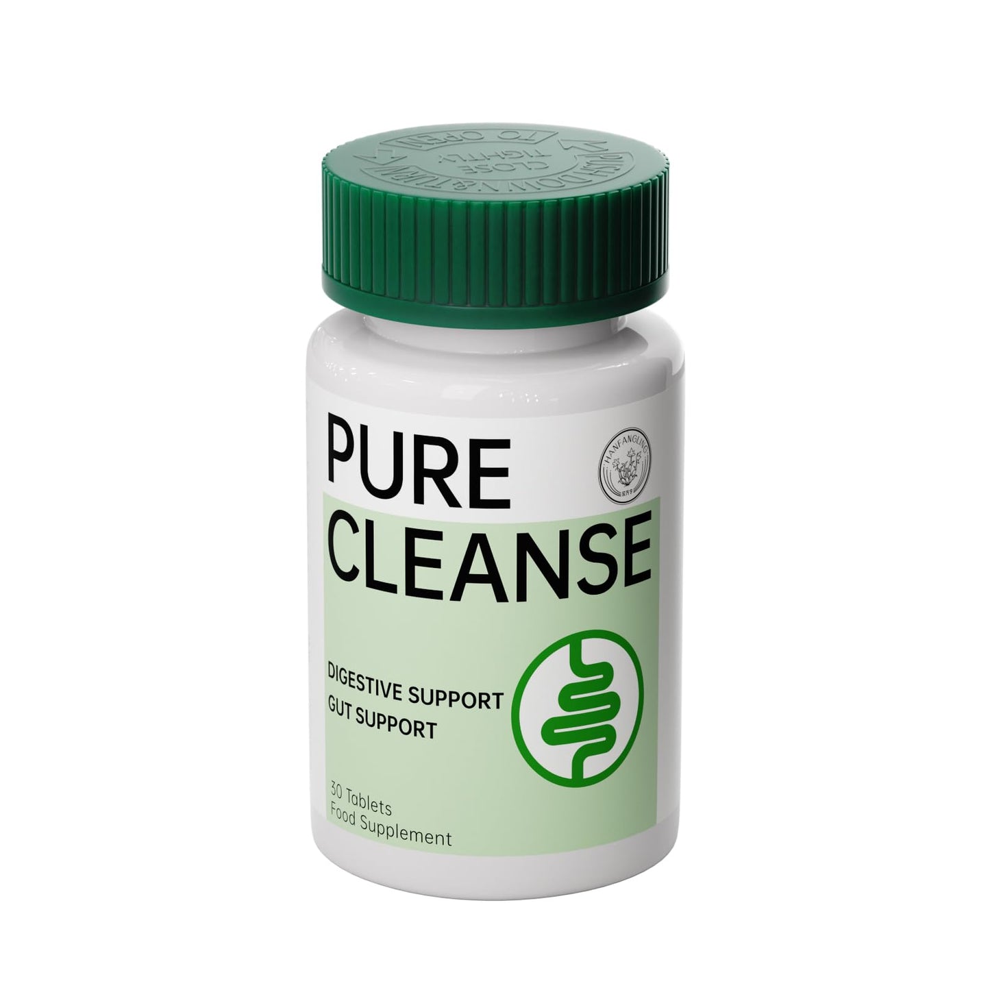 HANFANGLING Pure Cleanse Tablet,Gut & Colon Detox,Relieve Constipation,Bloating,Bowel Cleanse,Digestive Support, Nature Herbal Formula,30 Heart-Shaped Tablet