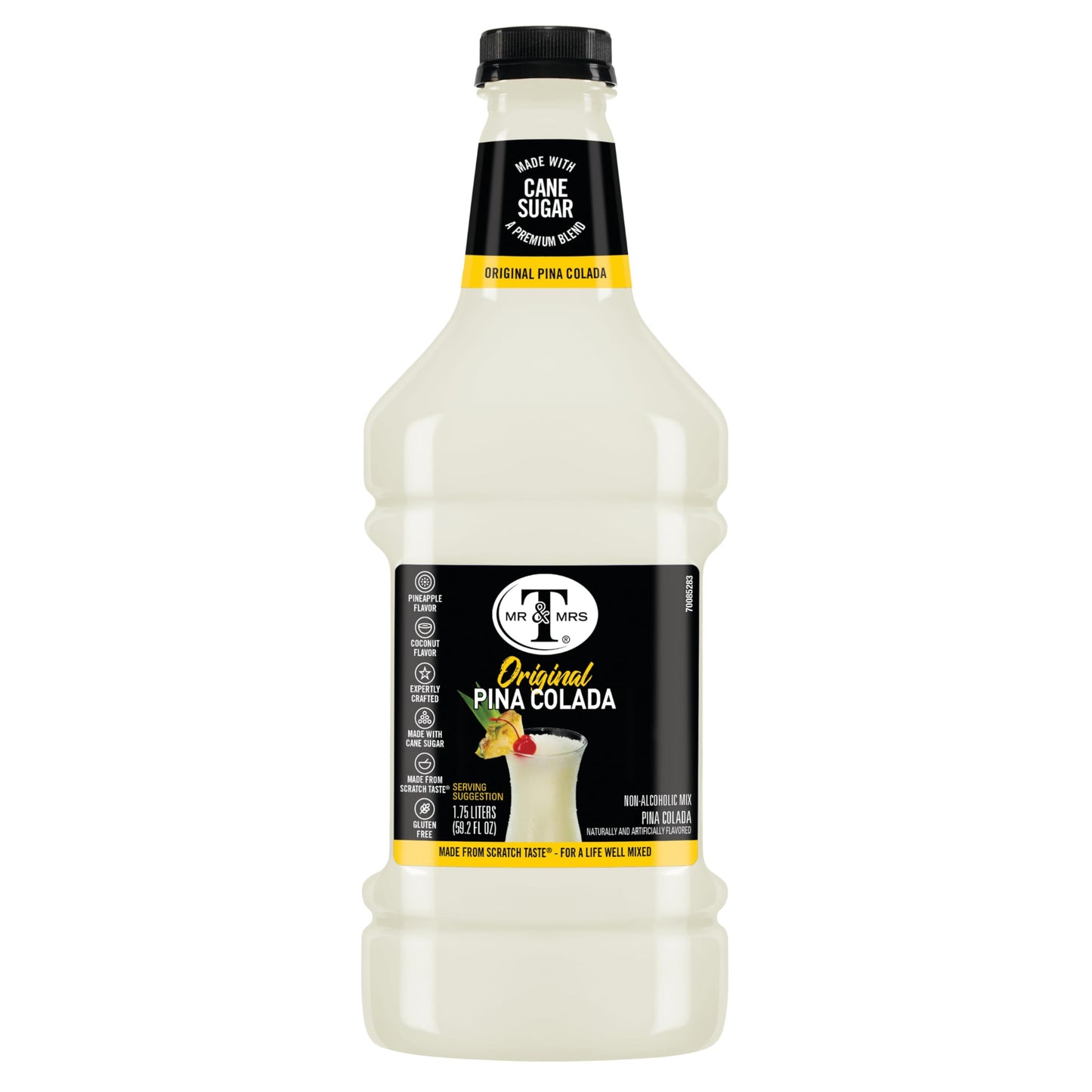 Mr  Mrs T Pina Colada Mix 175 L bottle Pack of 6 Pineapple and Coconut Blend Flavored Cocktail Mixer Made with Cane Sugar Perfect for Traditional Pina Colada and Mocktail Drinks