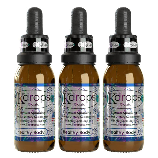 Kdrops Classic - Potent Fat Burner Drops - 3-Month Supply (Pack of 3) - Natural Weight Loss, gotas para bajar de peso, KDROPS