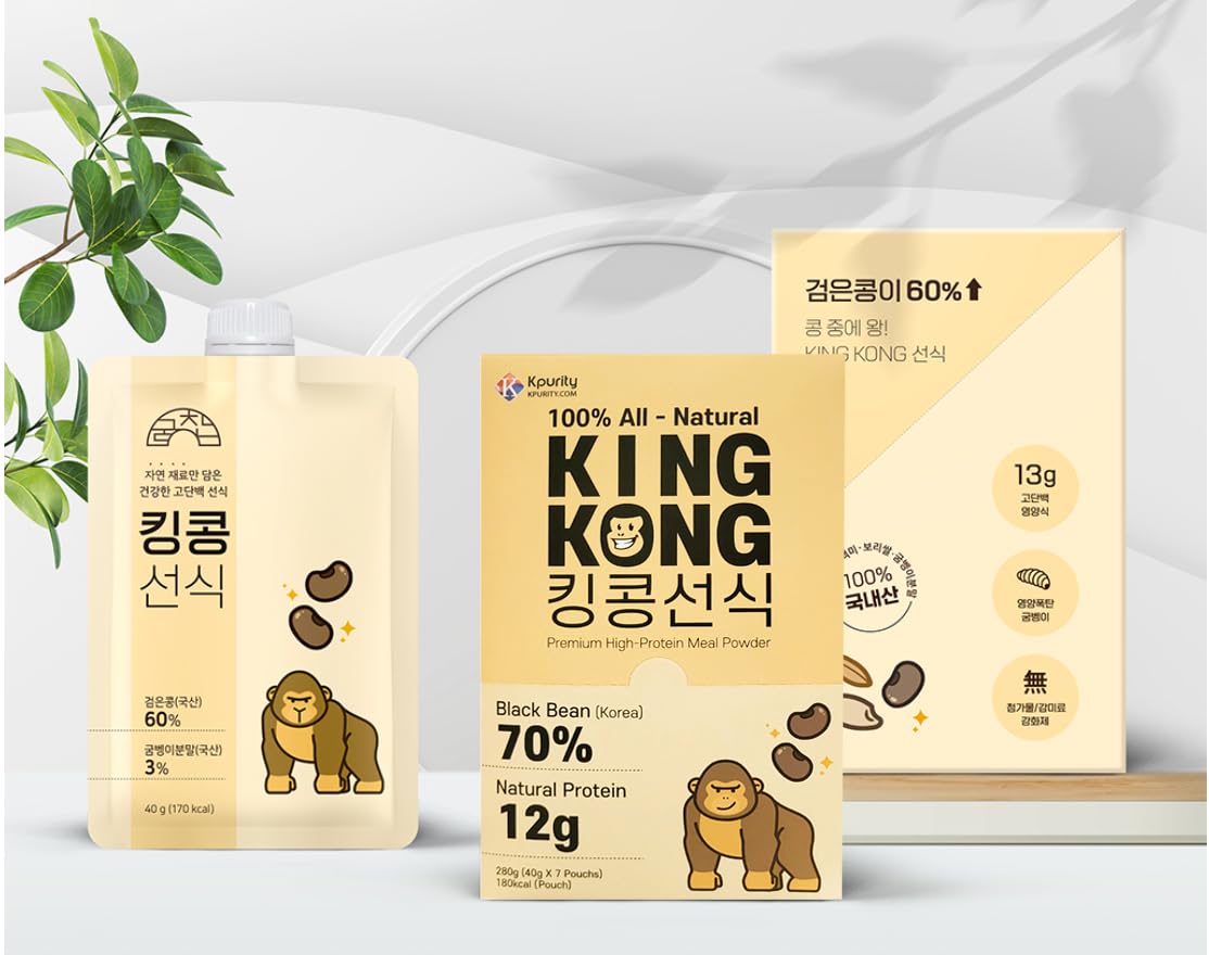 King Kong OntheGo Meal Replacement Protein Powder 40g x 7 Pouches  Korean Healthy Shake Meal