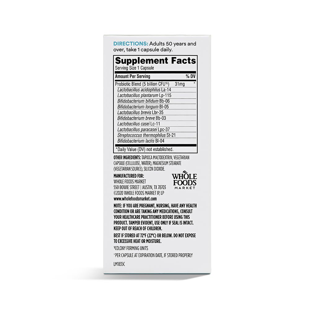 365 by Whole Foods Market, Probiotic Adult 5 Billion CFU, 30 Count