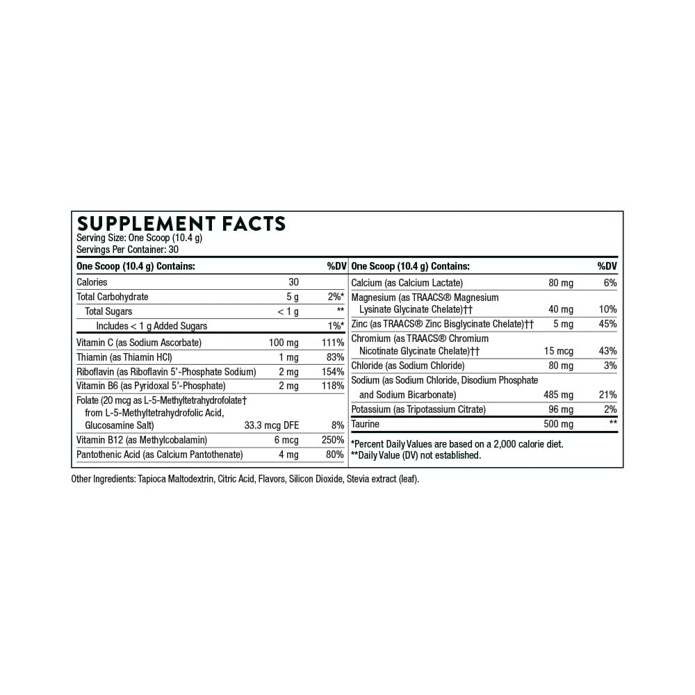 THORNE Catalyte - Electrolyte Replenishment and Energy Restoration Supplement* - No Artificial Sweeteners - NSF Certified for Sport- Lemon Lime - 11.01 Oz