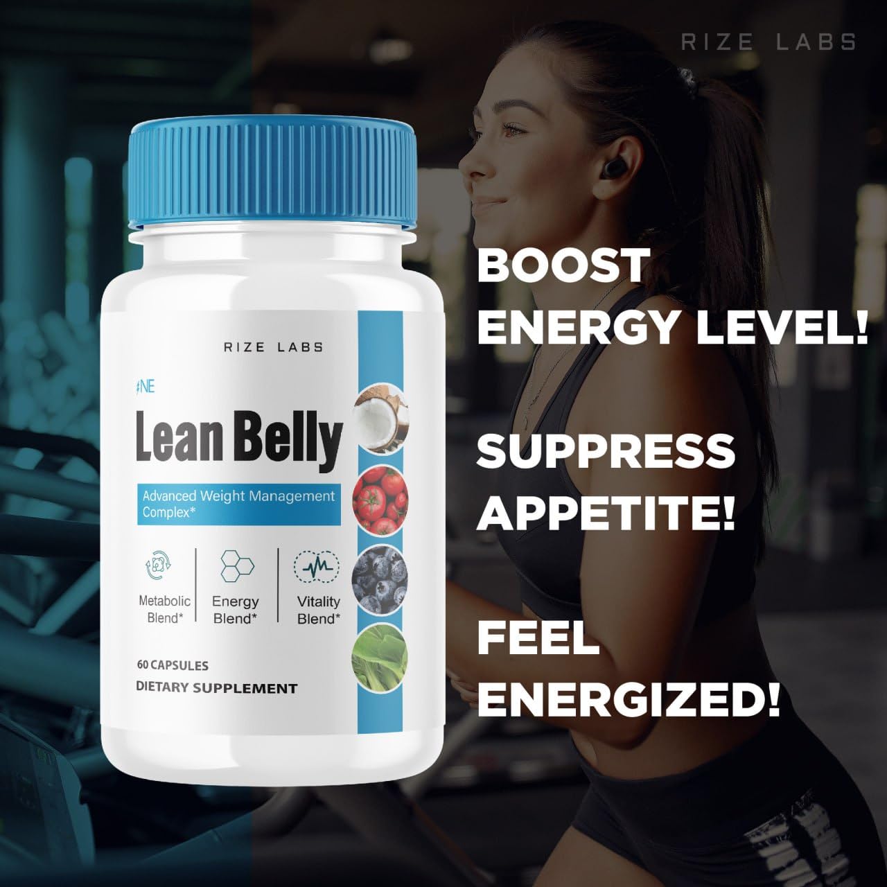 rize labs (Pack of 2 Lean Belly Juice Powder Capsules, Juice Formula Pills for Advanced Weight Loss, Superfood Supplement to Cleanse and Detox, Reviews (120 Capsules)