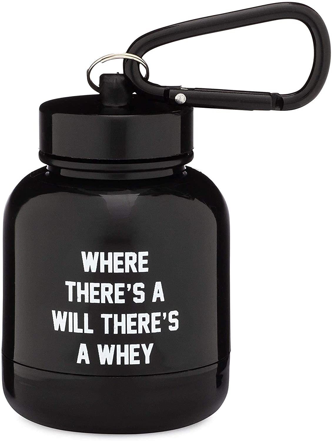OnMyWhey - Protein Powder and Supplement Funnel Keychain, Portable to-Go Container for The Gym, Workouts, Fitness, and Travel - TSA Approved, Punny Variety 3-Pack