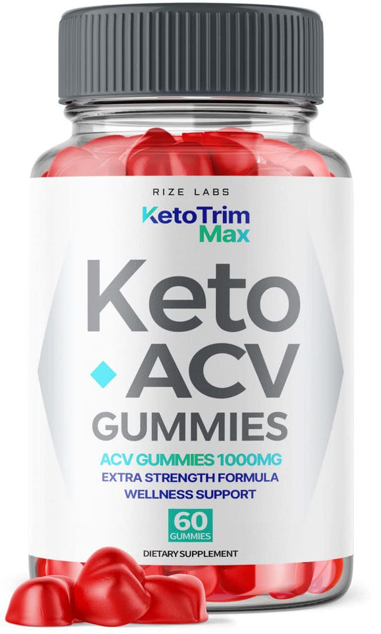 rize labs - Keto Trim Max ACV Gummies for Advanced Weight Loss with Apple Cider Vinegar Supplement Reduces Belly Fat Provides Extra Strength (60 Gummies)