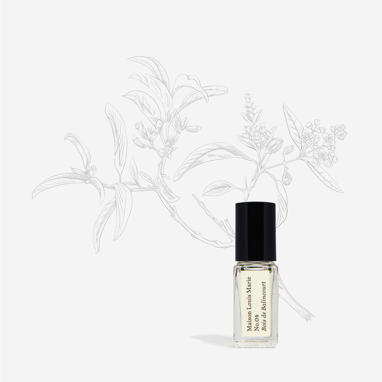 Maison Louis Marie - No.04 Bois de Balincourt Natural Roll-On Perfume Oil Sample | Luxury Clean Beauty + Non-Toxic Fragrance (0.1 fl oz | 3 ml)