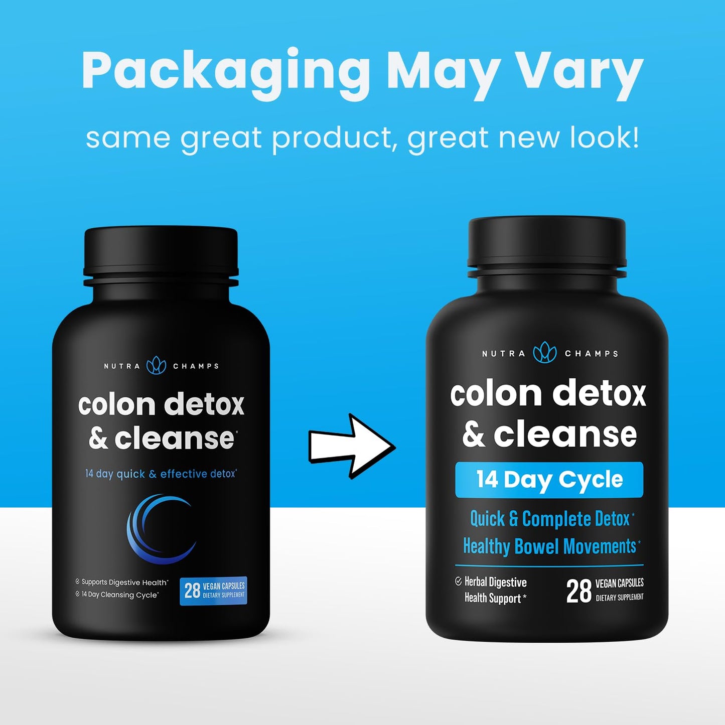 NutraChamps Colon Cleanse & Detox for Weight Loss [14 Day Quick Cleanser] Safe & Effective Formula with Probiotic & Digestive Enzymes for Constipation Relief