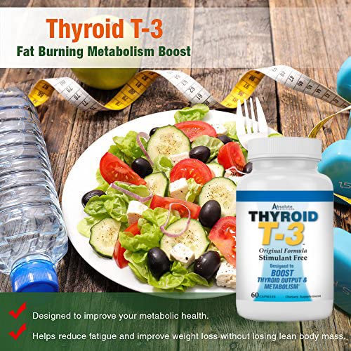 Absolute Nutrition Fat Burning Metabolism Boosting Supplement, Thyroid T-3, 60 Capsules