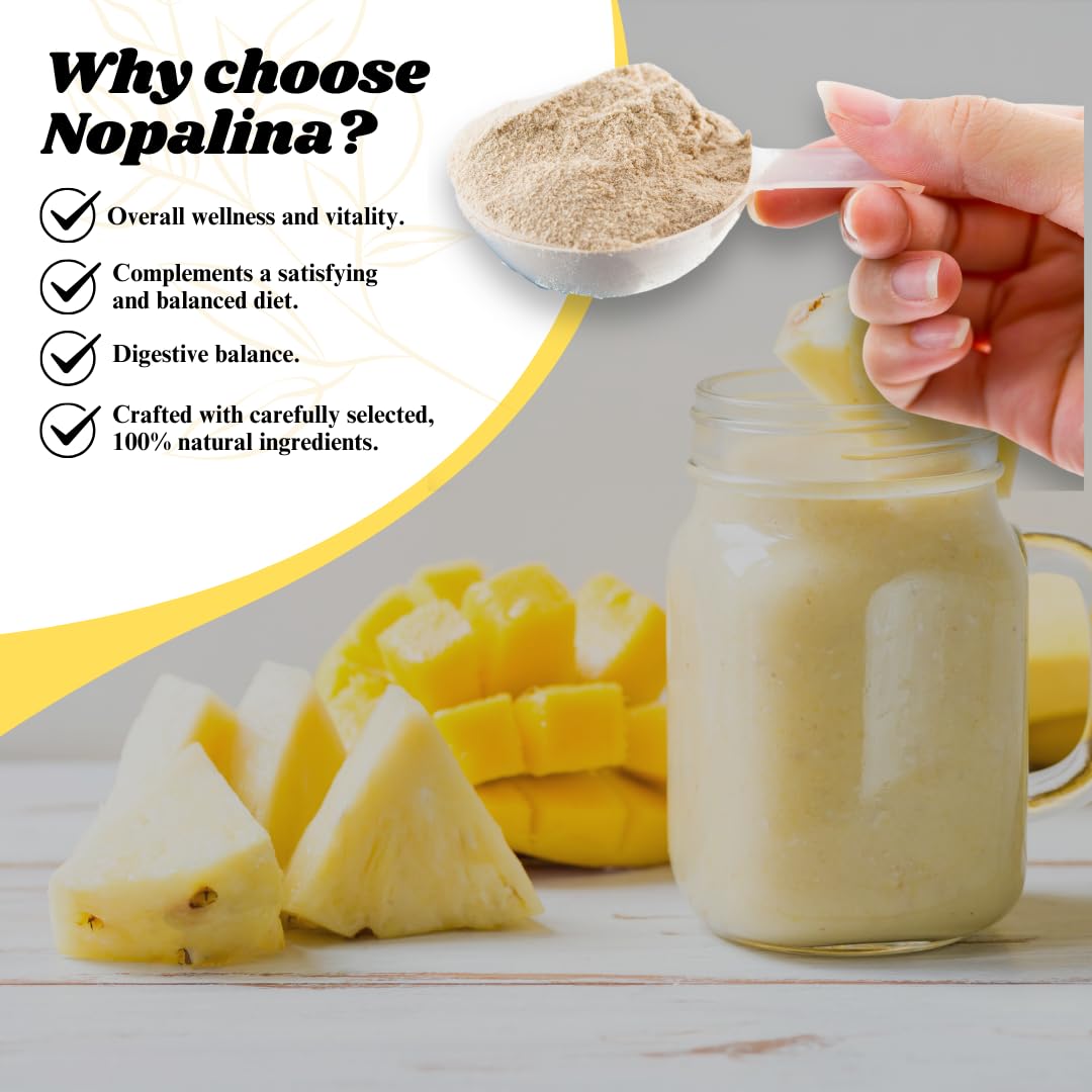 Nopalina Colon Detox Fiber (Flax Seed) - Pineapple Flavor (1LB)