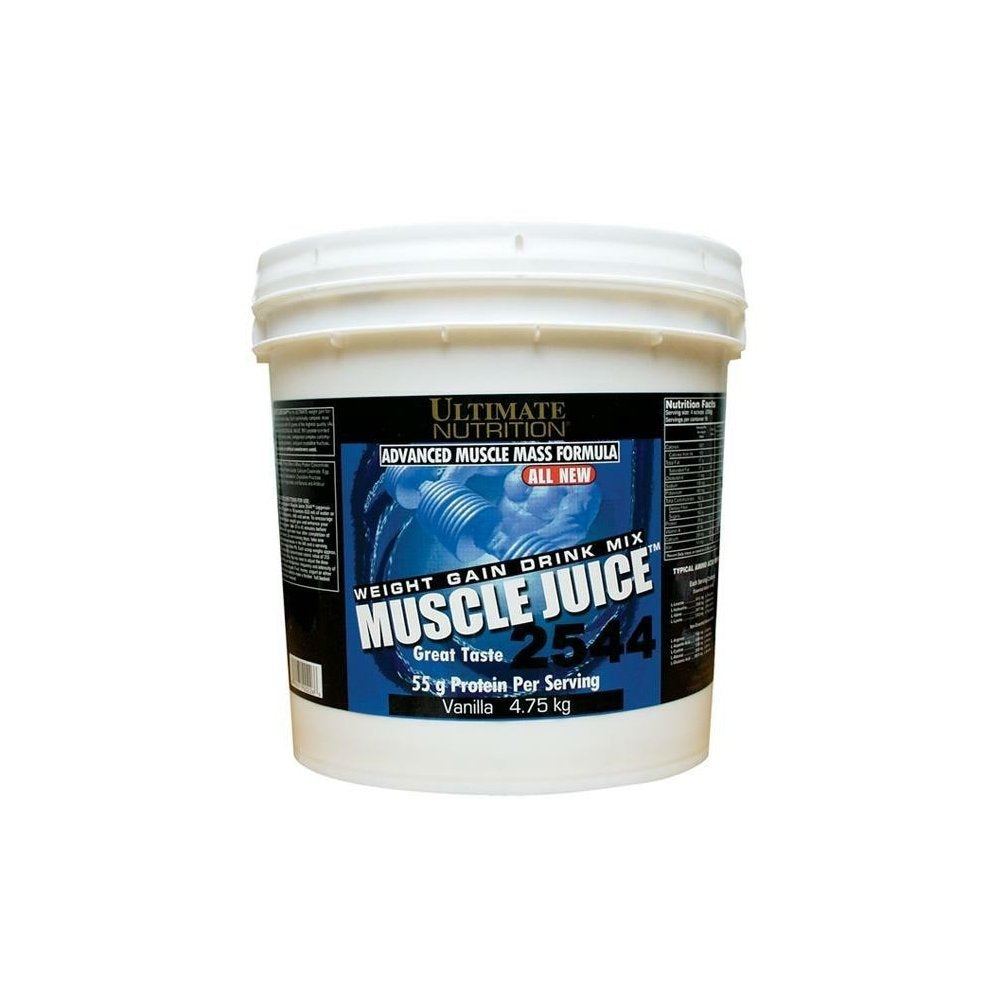 Ultimate Nutrition Muscle Juice 2544 Whey Protein Isolate-Mass Weight Gainer Protein Powder Drink Mix- 55 Grams of Protein Per Serving-for Men and Women Vanilla, 10.45 Pounds