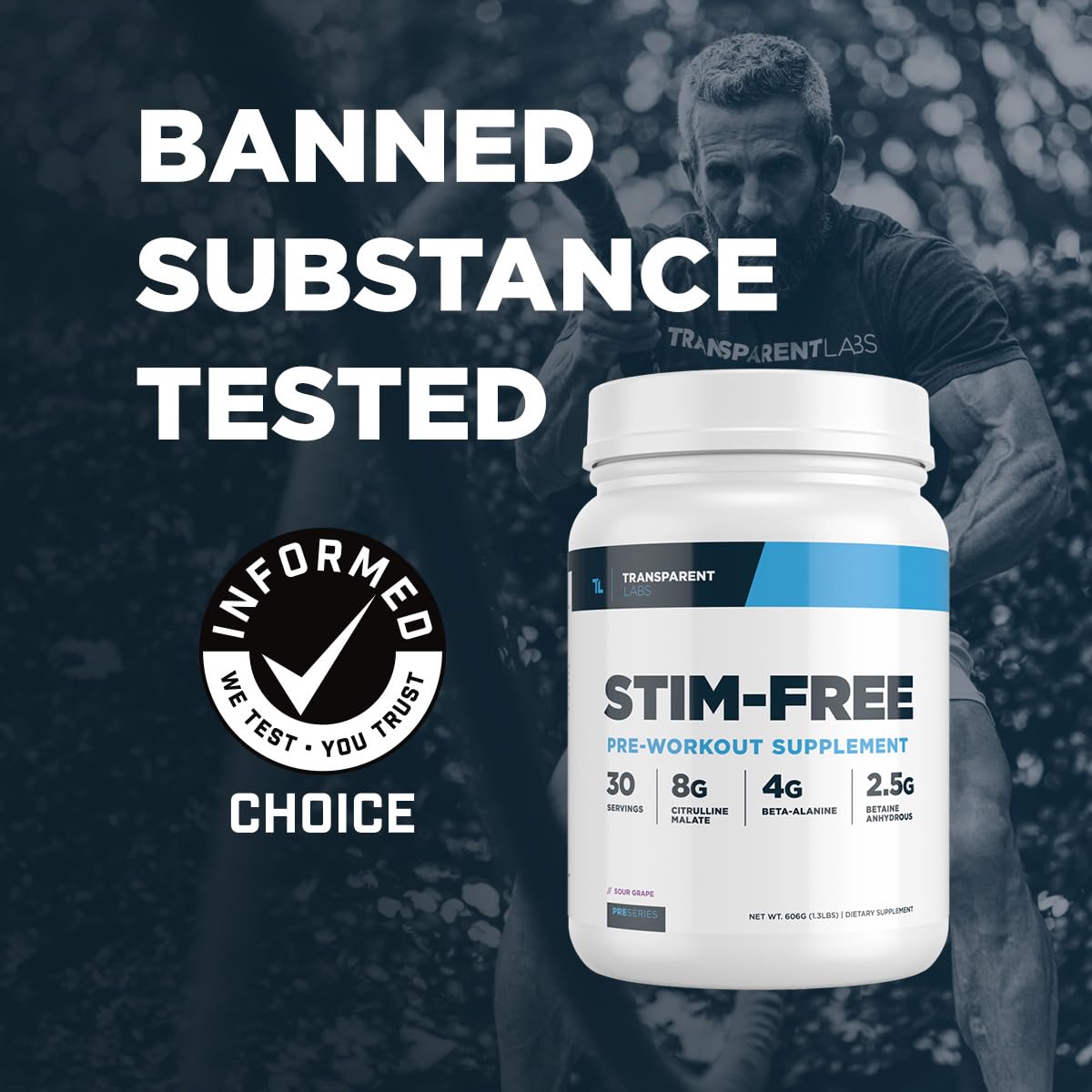 Transparent Labs Stim-Free Pre-Workout - Caffeine & Stim Free Pre Workout Powder for Men and Women with Beta Alanine Powder, Citrulline Malate, & elevATP - 30 Servings, Strawberry Lemonade