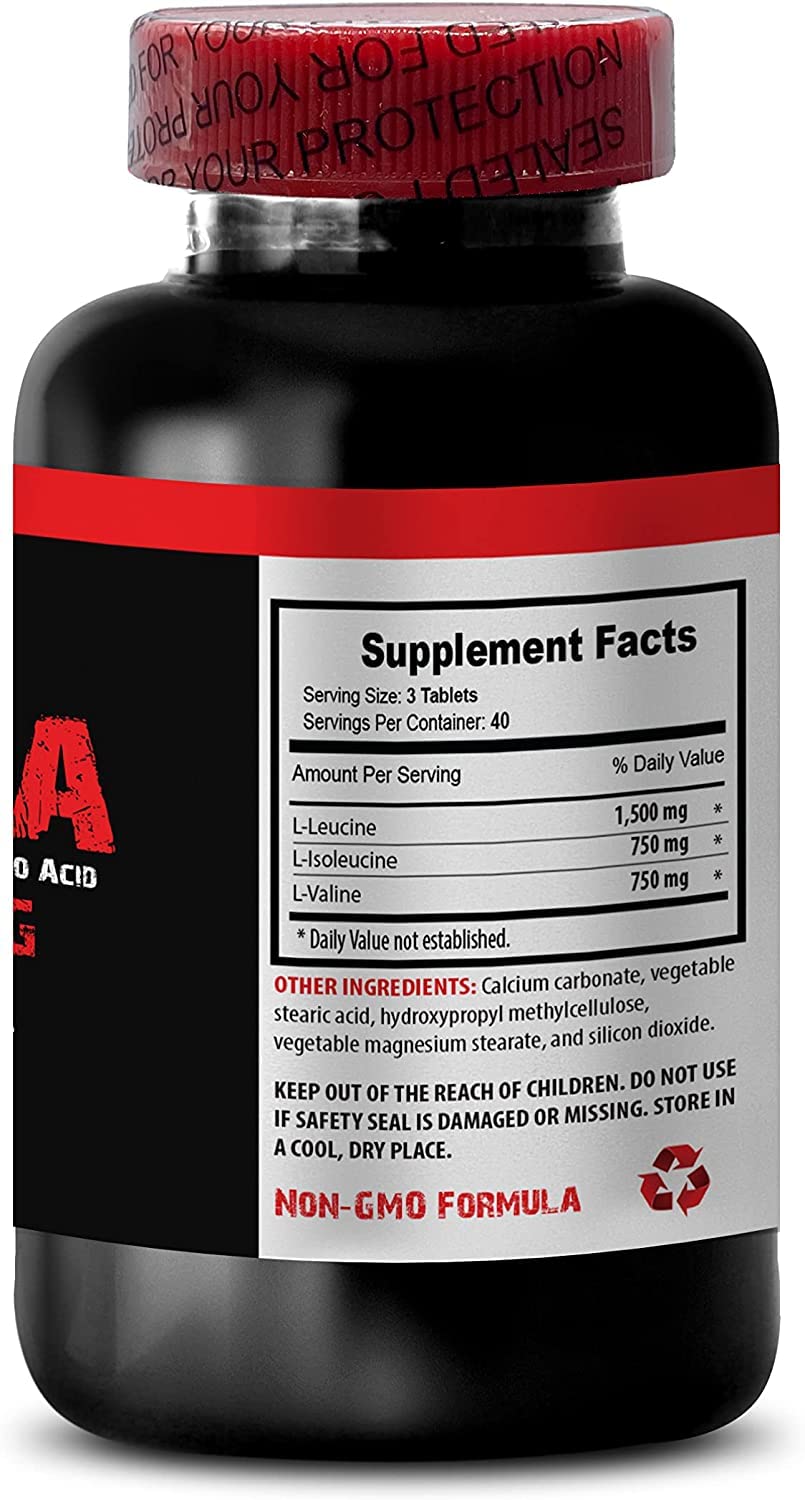 VIP Supplements Workout Pills for Men and Women - BCAA 3000 MG - BRANCHED Chain Amino Acid - leucine isoleucine and valine, 1 Bottle (120 Tablets)