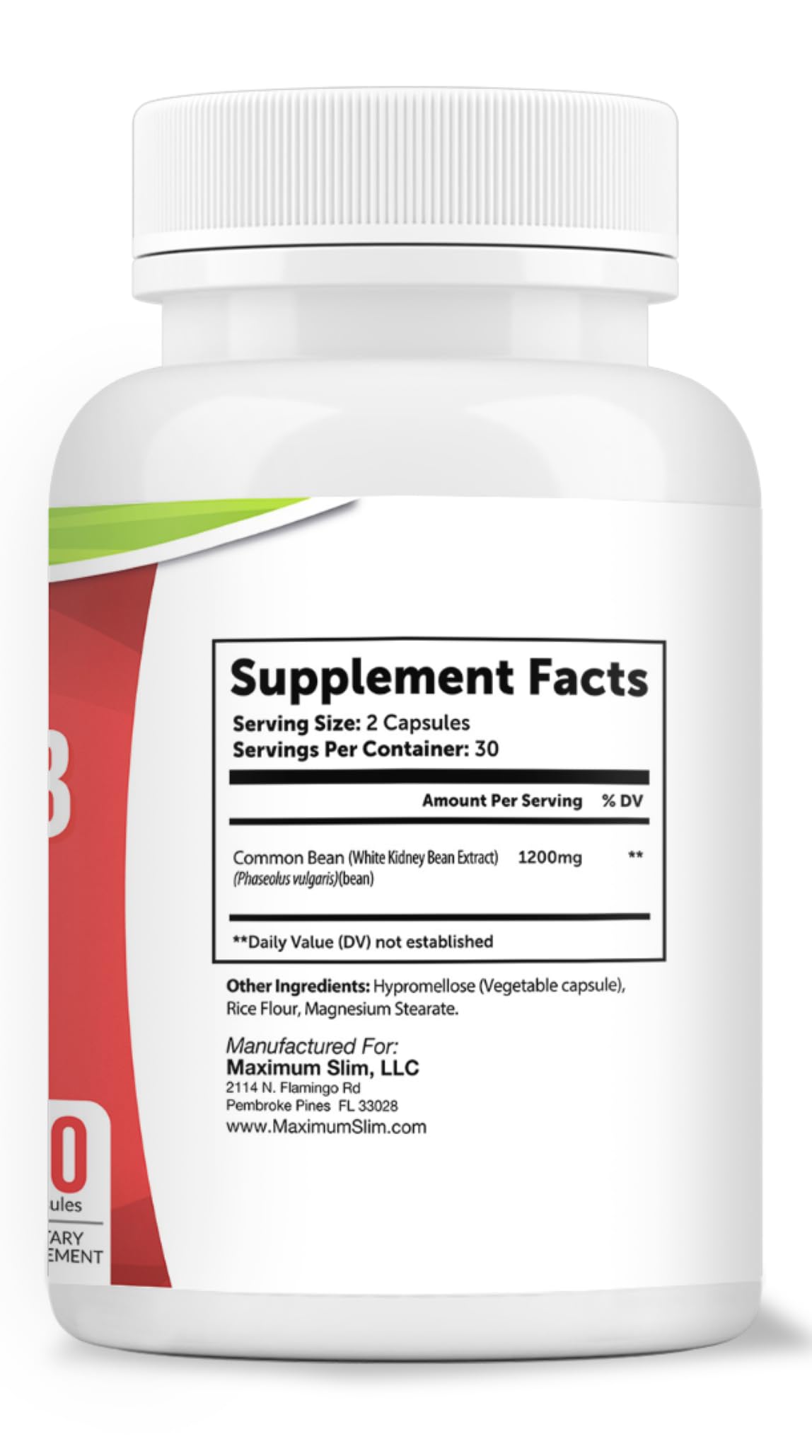 Maximum Slim Fat & Carb Blocker Pure Kidney Bean Extract for Weight Loss and Appetite Suppressant,