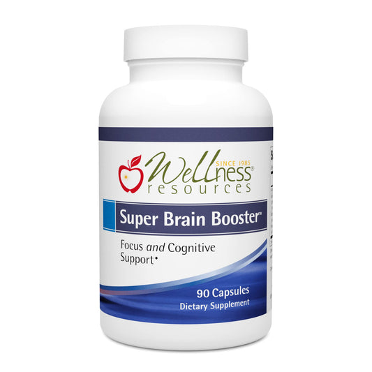 Wellness Resources Super Brain Booster with Phosphatidylserine, N-Acetyl Tyrosine, Alpha GPC and Bacopa for Mental Clarity, Focus and Memory (90 Capsules)