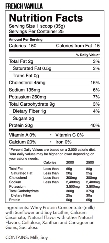 JBN - Just Be Natural Whey Superior (French Vanilla, 25 Servings)