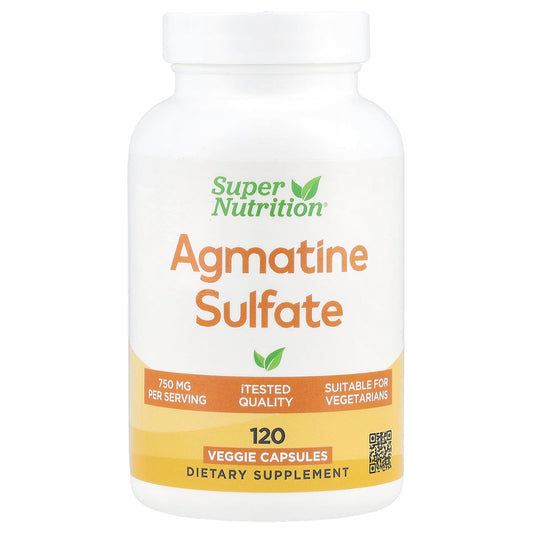 Super Nutrition Agmatine Sulfate, 750 mg, 120 Veggie Capsules