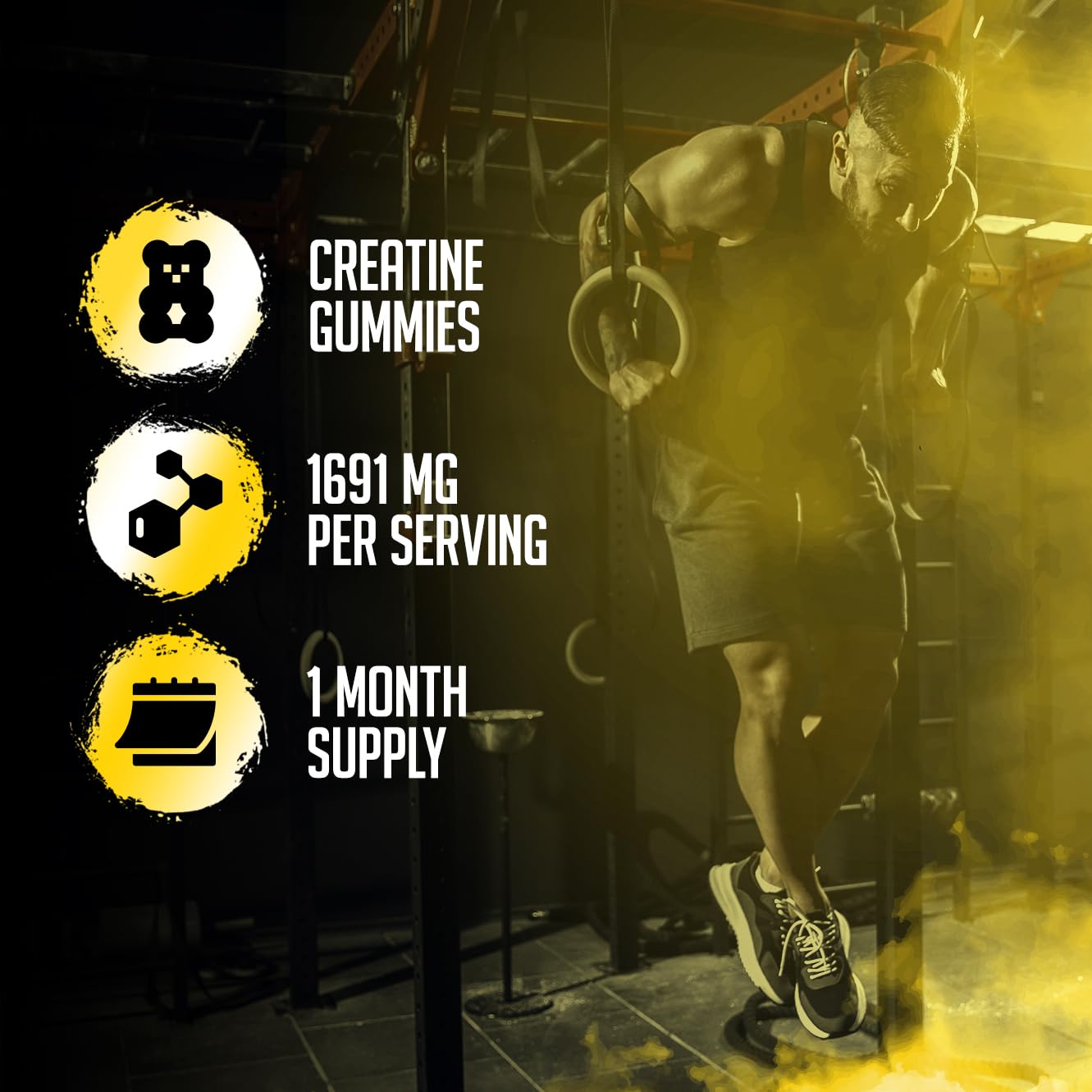 Demon Labz Creatine Monohydrate - Gummies with Lemon Flavor (90 Count (Pack of 1))