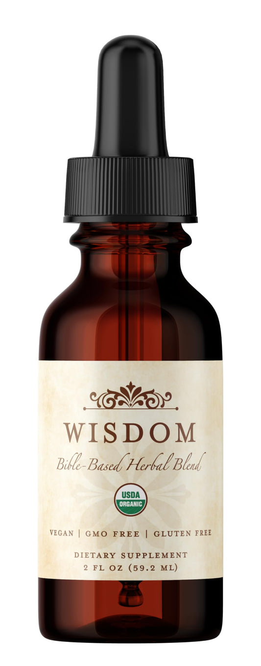 Wisdom Nutrition Biblical Herbs Supplement - 8 Potent Herbs for Energy, Detox & Mental Clarity - 2 Fl Oz