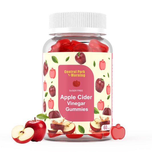 Central Park Morning Apple Cider Vinegar Gummies 1000mg,ACV Supplement for Detox & Cleanse,Suger Free and Non-GMO - 60 Gummies