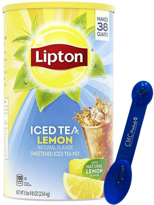 Lemon Sweetened Ice Tea Mix 898 oz with bonus CMC Products 2 in 1 tsp  tbsp measuring spoon Lemon