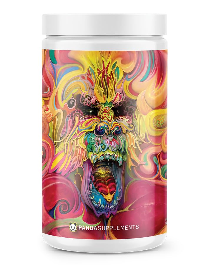 Underground Bio Labs™ Panda Supps: Rampage Chaos, Extreme Pre-Workout, High Stim, Maximum Pump, Focus, and Energy (Strawberry Mango Sherbet) (40 Servings)