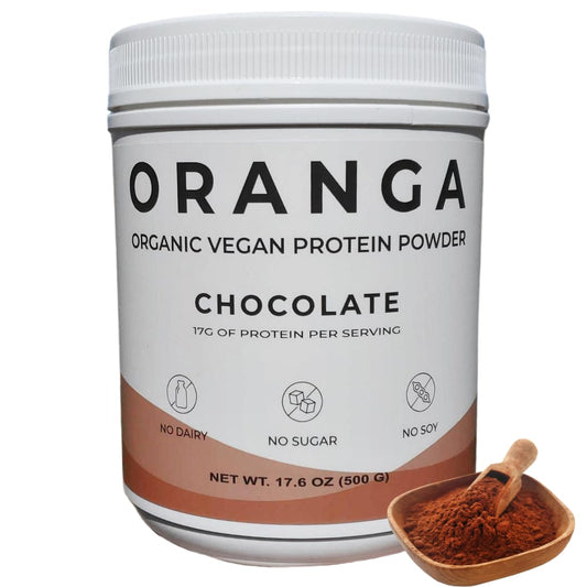 Oranga Organic Vegan - Tri-Blend Plant Based Protein Powder - No Additives, Dairy-Free, Soy-Free, Keto-Friendly, Gluten-Free, Non-GMO - 17 Servings (442g) (Large, Chocolate)