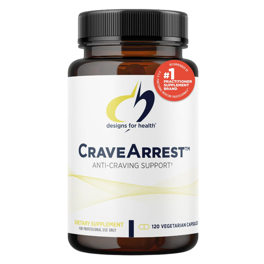 Designs for Health CraveArrest - L-Tyrosine Anti-Craving Support Supplement with 5-HTP, B6, Rhodiola, B12 - Designed for Serotonin + Dopamine Support (120 Capsules)