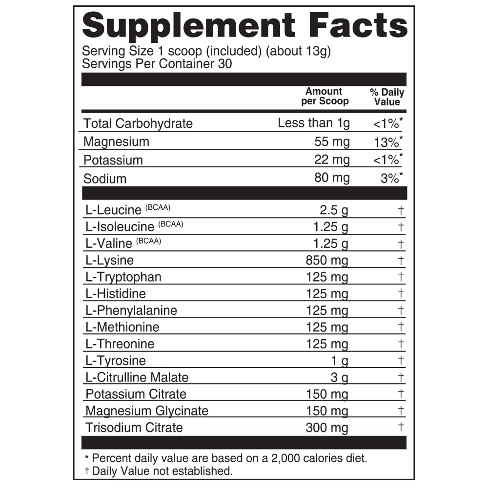 Believe Supplements EAA - Essential Amino Acids Formula | Boost Muscle Recovery, Performance & Hydration | Sugar-Free & Delicious Flavors Available! (Lemon Lime)